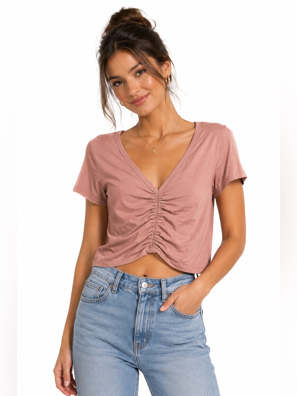 ⭐️ Aritzia ($48) Little Moon Cotton Levant V-Neck Tee - PTP 21